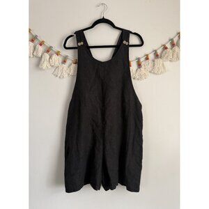 Love And Confuse 100% Linen River Short Overalls Breathable Coastal Beachy M